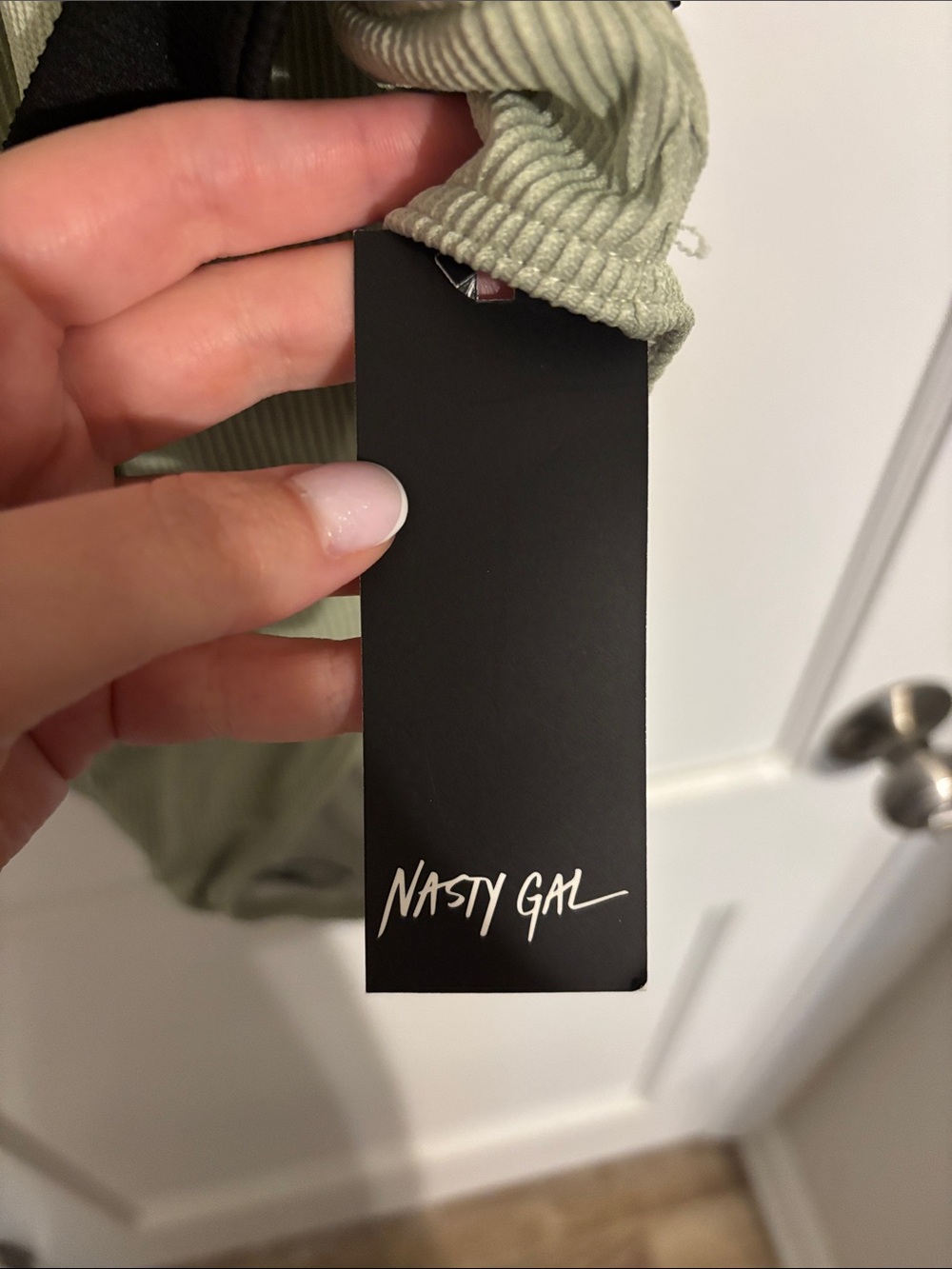 Nasty Gal Light Sage Ribbed Tank - Picture 2 of 3